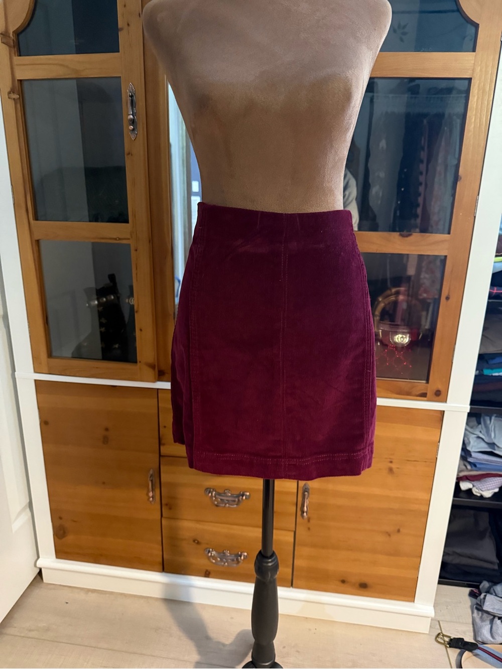 wild fable Burgundy Corduroy Mini Skirt